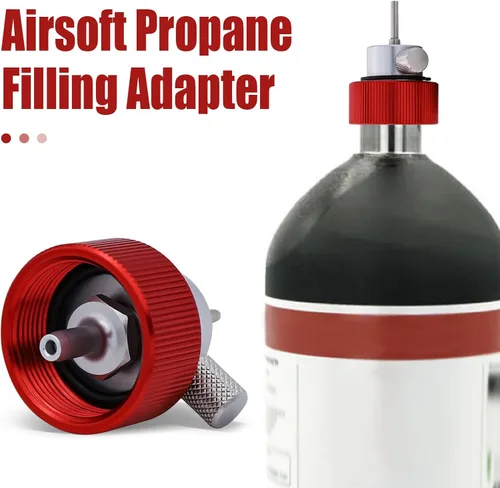 Vista 7 de 2 adaptadores de propano Airsoft, adaptador de llenado de propano reutilizable para tanque de propano Airsoft adaptador para tanque de gas verde