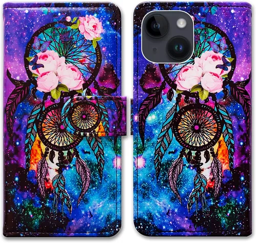 Vista 19 de Bcov Funda para iPhone 15, diseño de pájaro negro y verde con tapa para teléfono, con ranura para tarjetas, soporte para iPhone 15