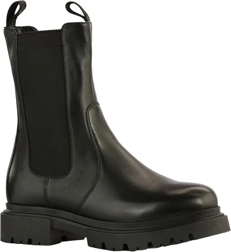 JATAREA Womens Ankle Boots Stylish Leather Block Heel Booties, Comfortable Fit with Cushioned Insole, Easy to Wear Fashion Boots for Everyday and