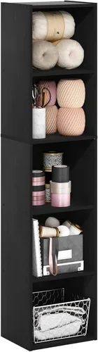 Vista 70 de Furinno - Estantería de 5 cubos serie Luder para libros y almacenamiento, color blanco y verde