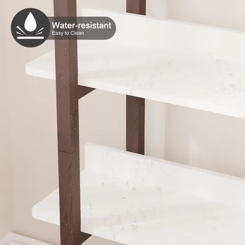 Vista 4 de Estantería de madera de 4 niveles, estante de almacenamiento
