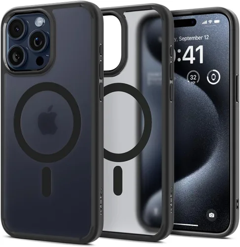 Vista 63 de Spigen Ultra Hybrid Mag - [tecnología anti-amarillamiento] compatible con MagSafe diseñado para iPhone 13 Pro Max Case (2021), blanco