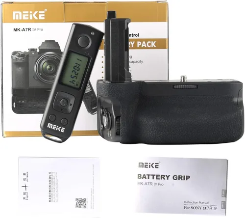 Vista 5 de Meike MK-A7R IV Pro Professional Muti-Power mano vertical Batería Grip para Sony A7R4 A9II A7SIII con pantalla LCD Control remoto
