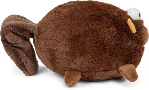 Vista 2 de goDog Action Plush Beaver - Juguete de peluche animado con rata almeja para perros, tecnología Chew Guard - Marrón, talla única