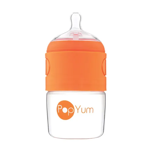 Vista 23 de PopYum Biberones de 5 oz de naranja anticólicos para hacer fórmula/mezcla/dispensador, paquete de 2 (con pezones #1)