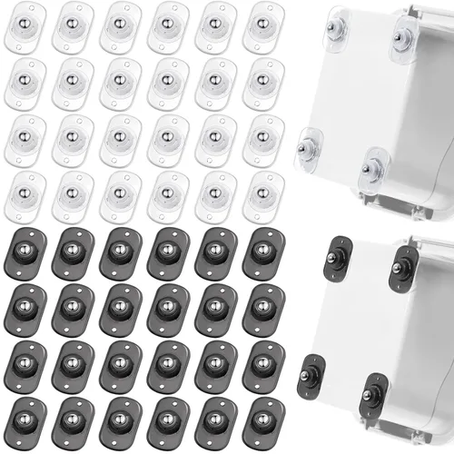 Vista 17 de Honoson 8 Piezas Ruedas Giratorias Autoadhesivas Rodillos para Electrodomésticos Deslizadores de Electrodomésticos para Cocina Rueda Universal Negro