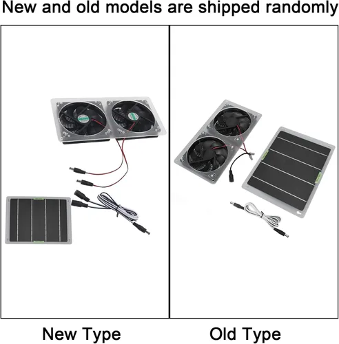 Vista 7 de DAUERHAFT Ventilador solar de 100 W, ventilador de escape solar compacto y ventilador de gallinero para invernaderos, casas de perros, cobertizos