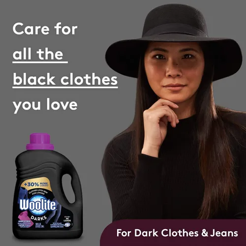 Vista 3 de Woolite Dark Care - Detergente para ropa, aroma Midnight Breeze, 50 onzas/33 cargas. El embalaje puede variar (paquete de 2)