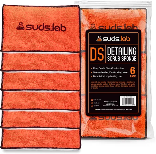 Vista 9 de Suds Lab DS Almohadillas de Microfibra para Detalles y Fregado Paquete de 2 - Almohadillas de Microfibra para Limpieza y Detalles