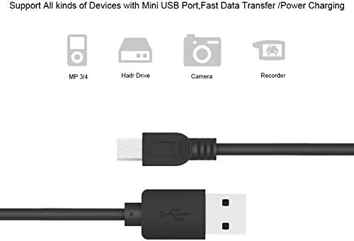 Vista 5 de Cable de sincronización de datos USB para JVC Everio GZ-MG630/AU/S GZ-MG630BU/S MG630RUS