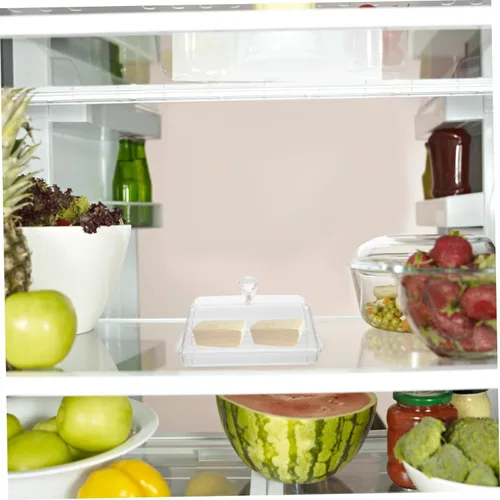 Vista 3 de CALLARON 1 caja de almacenamiento de mantequilla sellada para cocina para queso de mantequilla, diseño transparente, fácil de limpiar