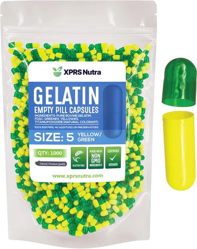 XPRS Nutra Cápsulas vacías de tamaño 5 – 1000 cápsulas de gelatina vacías muy pequeñas – Pastillas de relleno de cápsulas de bricolaje – Cápsulas de