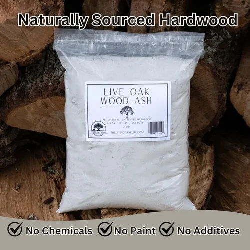 Vista 3 de Ceniza de Madera de Roble Vivo - Cenizas de Madera Dura Multiuso Premium Totalmente Naturales Limpias y Cernidas (2 libras)