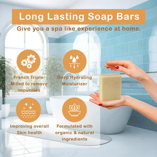 Vista 3 de Simple Scents Australia Barras de jabón natural aromáticas de almendras (12 barras), 3.5 onzas, barras de jabón hidratantes francesas de triple