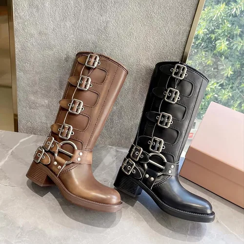Vista 3 de MissHeel Botas de equitación para mujer, botas de arnés de pantorrilla ancha