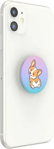 Vista 3 de PopSockets Agarre adhesivo para teléfono, soporte - Cheeky Corgi Corgi descarado