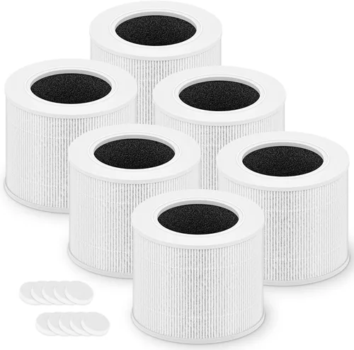 Vista 15 de Core Mini - Filtro de repuesto para removedor de humo LEVOIT Core Mini y Core Mini-P, 3 en 1 grado H13 True HEPA y carbón activado, Core Mini-RF-SR