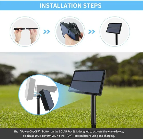 Vista 7 de Tcamp Luces solares para exteriores, 164 pies, 500 luces LED solares de Navidad para exteriores, impermeables, con control remoto, 8 modos de luces