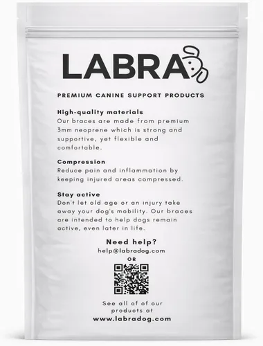Vista 7 de Labra Soporte de pierna delantera para perro, envoltura de compresión con correas ajustables, muñequera para perro para apoyo, manga para piernas
