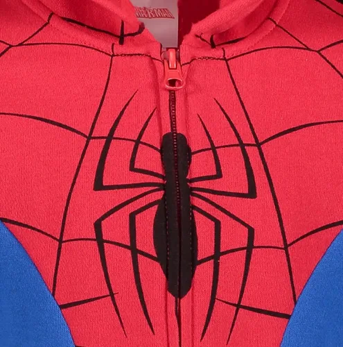 Vista 6 de Marvel Spider-Man Cosplay - Sudadera con capucha y cremallera para niños pequeños y grandes Rojo/Azul