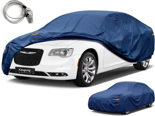 Vista 37 de Kaugung Funda impermeable pesada para automóvil, ajuste personalizado para Ford Mustang GT/Shelby/Cobra/Bullitt (1970-2025), cubierta exterior