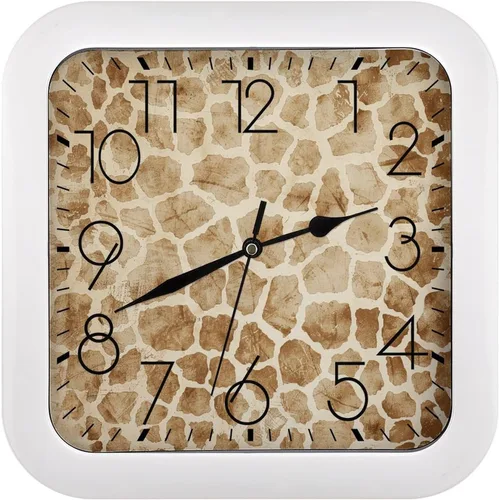 Vista 20 de 10" Square Modern Wall Clock,Animal Panther Print Kitchen Clocks Wall Battery Operated,Silent Non Ticking Unique Funny Cute Wall Clock for Living