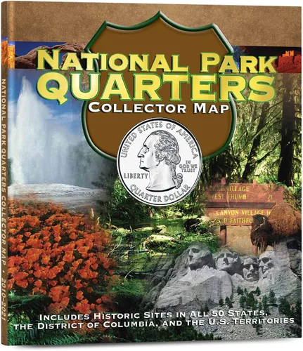 Vista 16 de Whitman Tablero Compacto para Coleccionista de Monedas - Mapa de Monedas de Estados Unidos, Serie de Cuartos de Moneda de 1999 – 2009 incluyendo DC