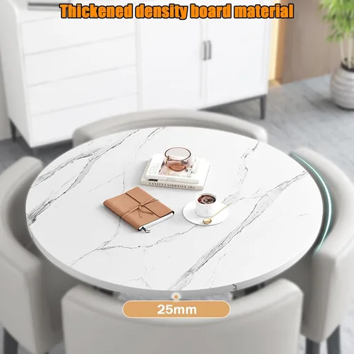 Vista 3 de YVYKFZD Office Reception Room Club Table, Simple Round Conference Table, Small Kitchen Dining Table Set, Conference Room Table and Chairs Set Save