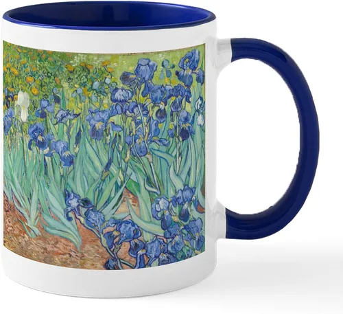 Vista 45 de CafePress Irises By Vincent Van Gogh Taza de café de cerámica de 11 oz (11.0 fl oz)