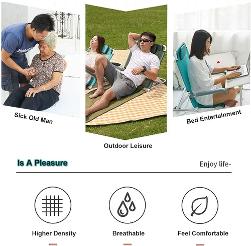 Vista 3 de Bed Back Rest Backrest Wedge Support with Easy Set Angle Adjustment to Support Sitting Up in Bed for Eldery, Disabled, & Injured, 57cm W