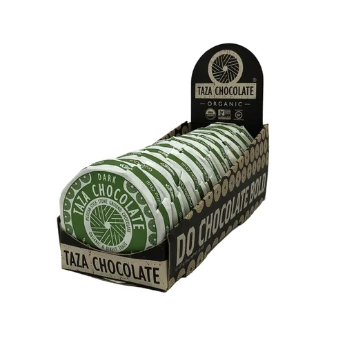 Vista 15 de Taza Chocolate Disco mexicano orgánico 70% chocolate negro, cacao Puro, 2.7 onzas (12 unidades), vegano