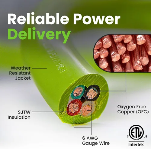 Vista 8 de GEARit Cable de extensión para generador de 30 amperios, 120/250 voltios, 4 puntas, 7500 W, NEMA L14-30P/L L14-30R, cable de alimentación de bloqueo