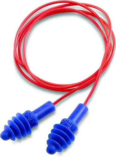Howard Leight by Honeywell AirSoft Flanged Corded Reusable Shooting Earplugs, 2-Pairs (R-01521)