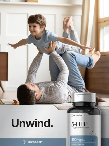 Vista 6 de Horbäach Cápsulas 5HTP de 400 mg 120 unidades Suplemento extra fuerte Sin OMG, sin gluten 5 hidroxitriptófano