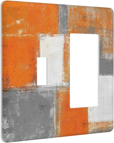 Vista 77 de Cubiertas decorativas para placa de interruptor, bandera estadounidense, receptáculo de 1 banda, placa de pared dúplex, cubierta de interruptor