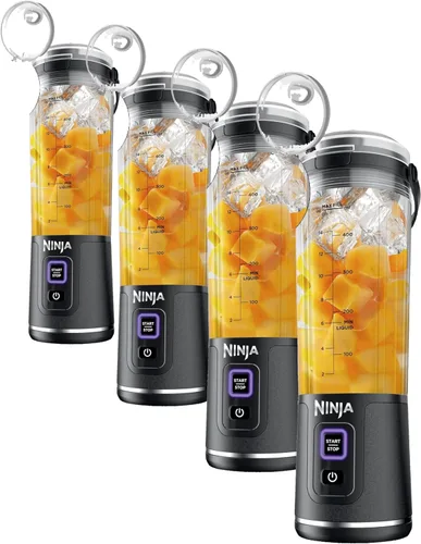 Vista 21 de Ninja BC151EM Blast Licuadora Portátil, Sin Cable, Recipiente de 18oz, Licuadora Personal para Batidos y Licuados, Libre de BPA, Tapa Hermética