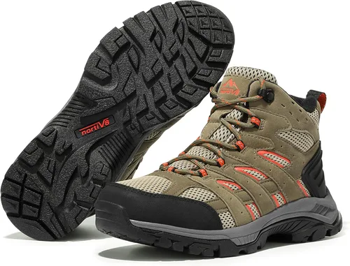 Vista 2 de NORTIV 8 Women's Waterproof Hiking Boots Outdoor Trekking Mid Backpacking Mountaineering lightweight boots