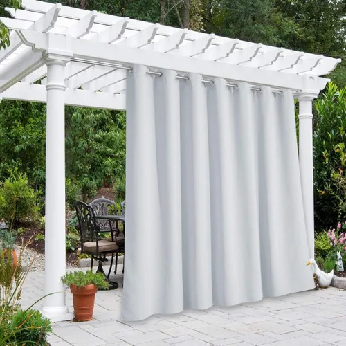 Vista 119 de NICETOWN Cortinas para Exteriores para Patio Impermeables de 84 pulgadas de Largo 2 Paneles, Cortinas de Privacidad para Exteriores con Aislamiento