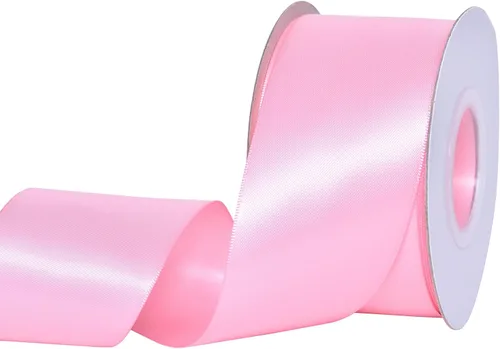 Vista 144 de YAMA Cinta de satén de doble cara, 1 1/2 pulgadas, 25 yardas para envolver regalos, color negro