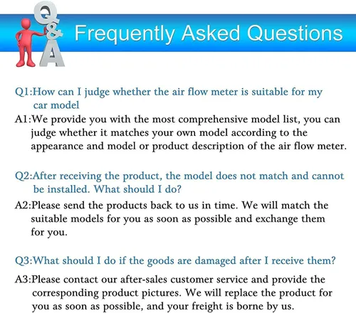Vista 7 de Mass Air Flow Sensor - MAF Compatible with 99-04 Nissan Frontier; 98-00 Pathfinder; 98-00 Infiniti QX4; 99-02 Mercury Villager & More 3.8L - Replace