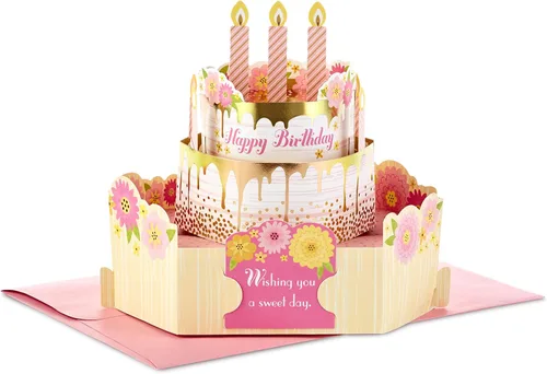 Vista 7 de Hallmark Paper Wonder - Tarjeta de cumpleaños desplegable para mujer (Día hermoso)