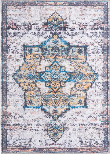 Vista 195 de Rugs.com Francesca Collection - Alfombra lavable de tejido plano, 2 x 3 pies, color blanco sal marina, perfecta para entradas, cocinas, rincones