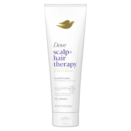 Dove Density Boost Espuma Espumosa Clarificante para el Cuero Cabelludo + Terapia Capilar para la exfoliación suave del cuero cabelludo, con