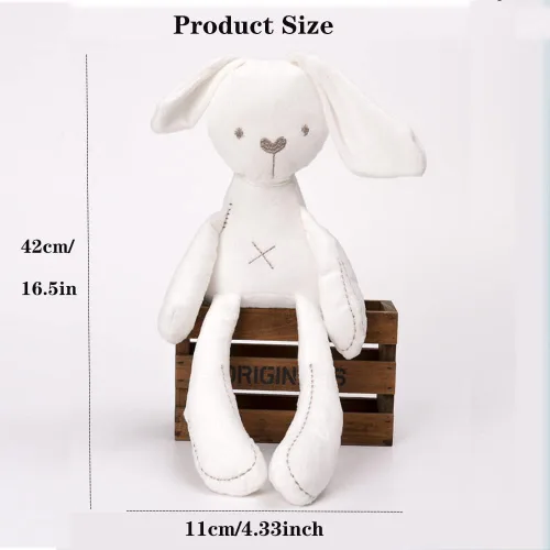 Vista 4 de Paquete de 2 juguetes de peluche de conejo, conejito de peluche de Pascua, peluche de conejo para dormir, relleno de algodón suave, regalos