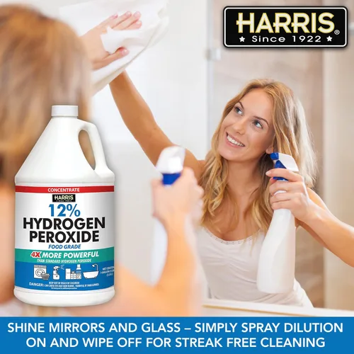 Vista 6 de HARRIS Peróxido de hidrógeno concentrado al 12 %, 128 onzas, para cocina, baño, lavandería, hogar y jardín con embudo de fácil llenado