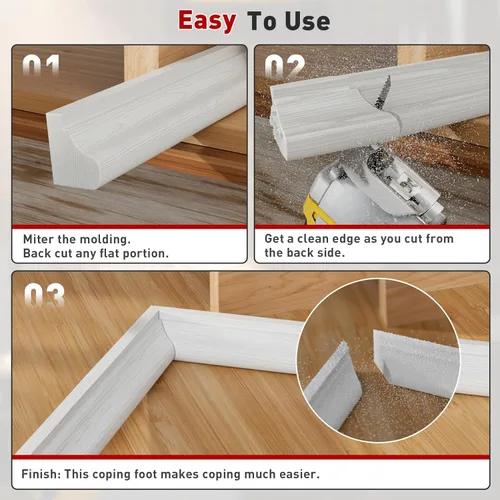 Vista 8 de Pie de afrontamiento para sierras de calar, herramienta de carpintería de alta eficiencia compatible con la mayoría de sierras de calar