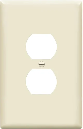 Vista 43 de ENERLITES Placa de pared dúplex para tomacorriente para receptáculos, cubierta de toma de corriente eléctrica jumbo, acabado brillante, de gran Negro
