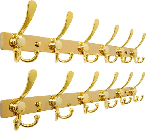 Vista 39 de Dseap Perchero de pared 2.0 Pro: resistente 300% más grueso, montaje en perno de 16 pulgadas, ganchos de pared de acero inoxidable para ropa