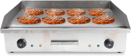 OUKANING 4400W 29" Plancha eléctrica comercial 110V Plancha de encimera Plancha Placa caliente BBQ Control termostático ajustable Parrilla de