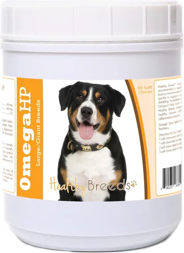 Vista 4 de Healthy Breeds Affenpinscher Omega HP - Masticables suaves para piel y pelaje, 60